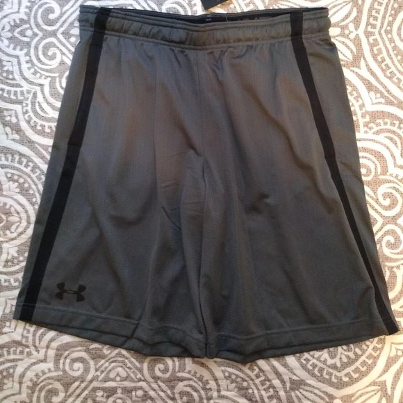 Under Armour Shorts, Men's Large, Grey Mesh - Picture 1 of 3